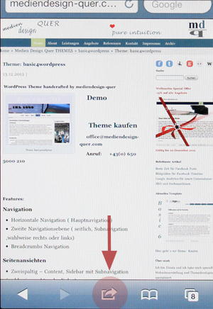 Webseite als App speichern Bild 1
