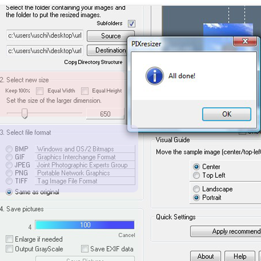 PIXresizer - All done