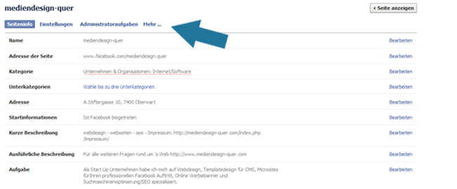 Facebook Fanpage Mehr