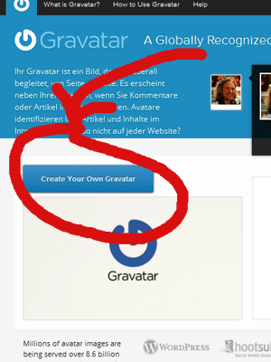 sign in bei gravatar