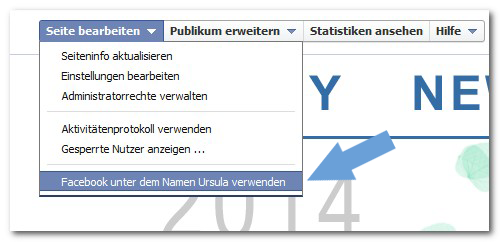 Facebook unter dem Namen von verwenden