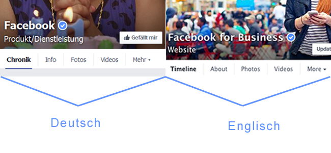 Facebook Beschriftung 