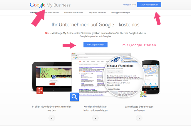 Google My Business Start