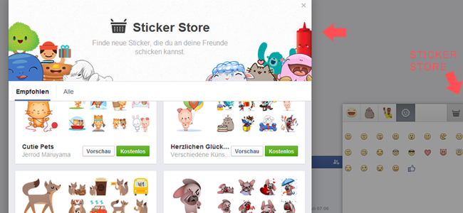 Facebook Sticker Store