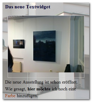 WordPress Text Widget