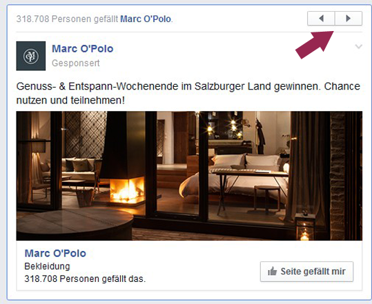 Facebook Werbung neuer Button
