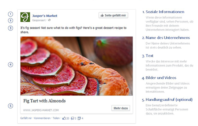 Facebook Werbeanzeige für Computer