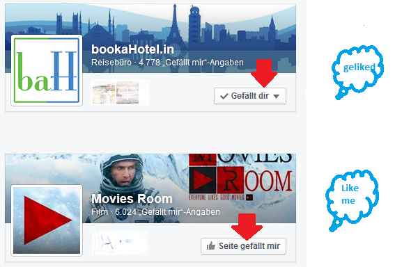Facebook liken oder geliked