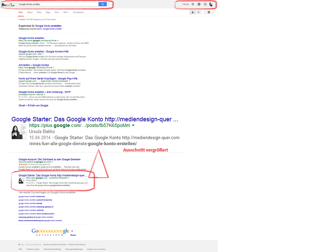 Google Plus Autorenbilder