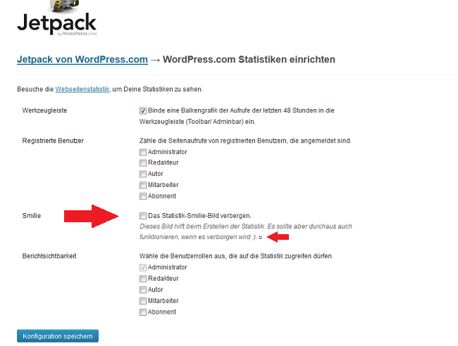 Jetpack Smilie entfernen