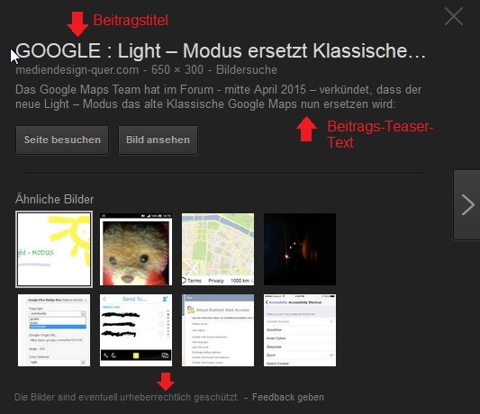 Google Bildersuche Beschreibung