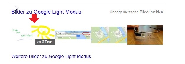 Bilder zu Google Light Modus