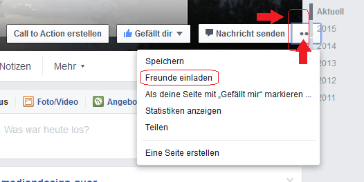Button Drei Punkte Facebook
