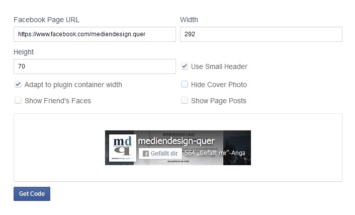 Facebook Page Plugin Get Code