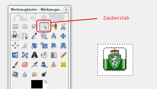 Zauberstab bei Gimp