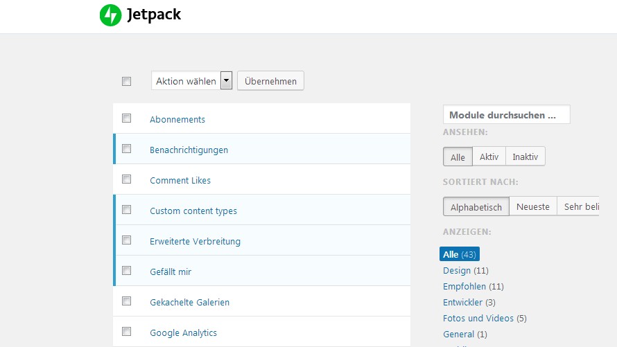 jetpack-module-anzeigen