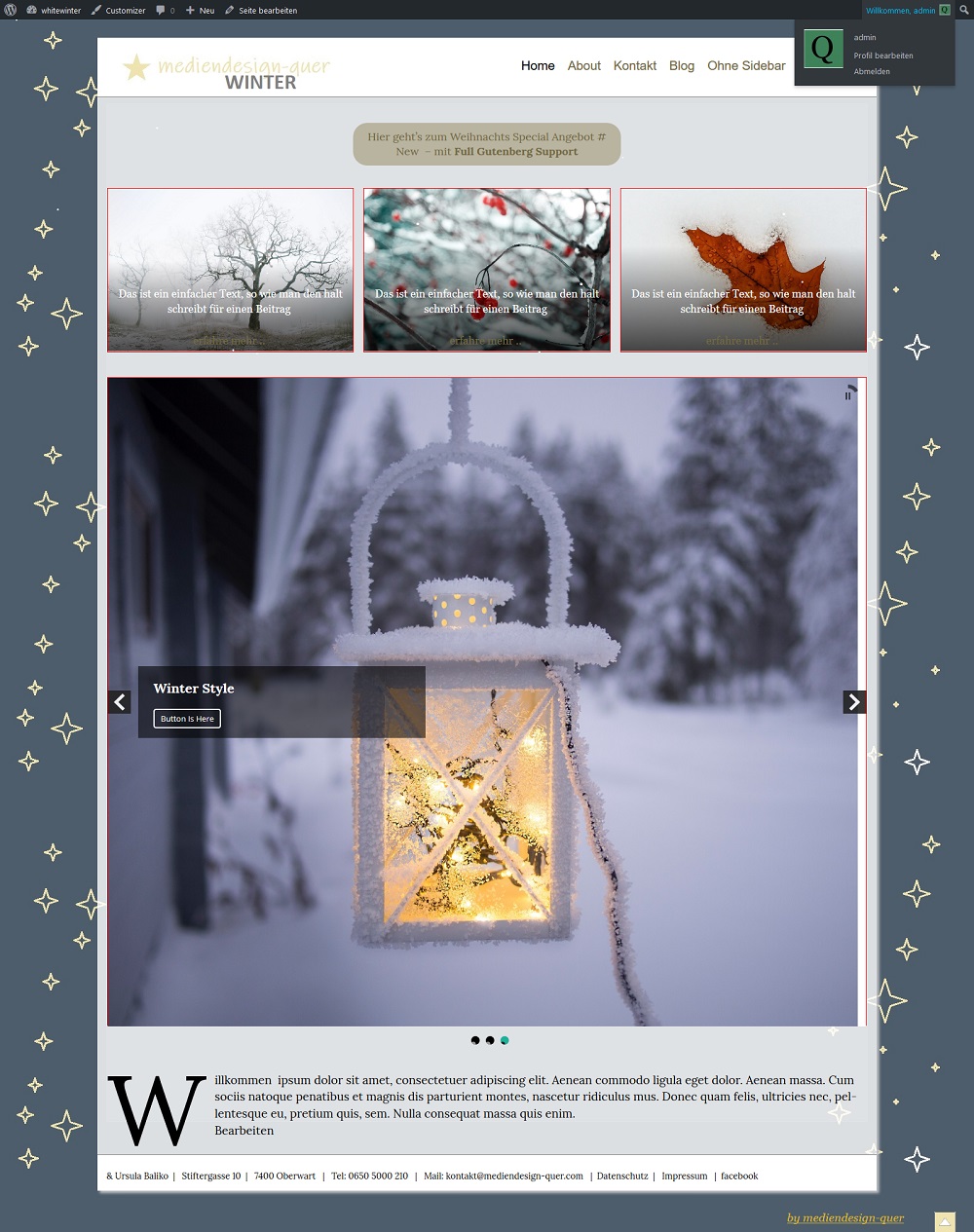 WordPress Theme Winterwhite by mediendesign-quer gutenberg-ready-theme-winterwhite